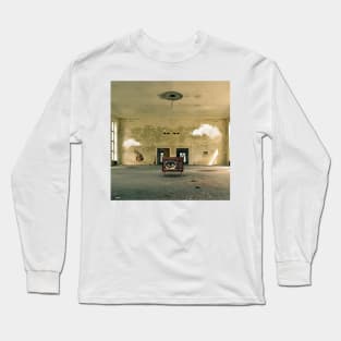 Half The Way Down - Surreal/Collage Art Long Sleeve T-Shirt